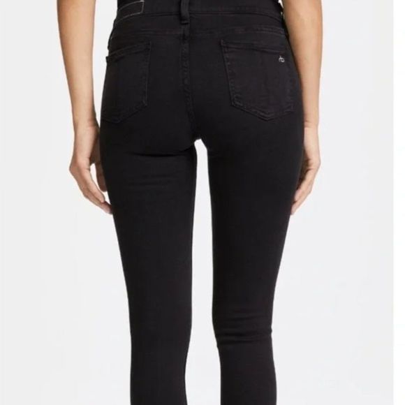 rag & bone Maternity Jeans Black Denim Skinny Legging Night Ripped NWT New 29 - Picture 2 of 14